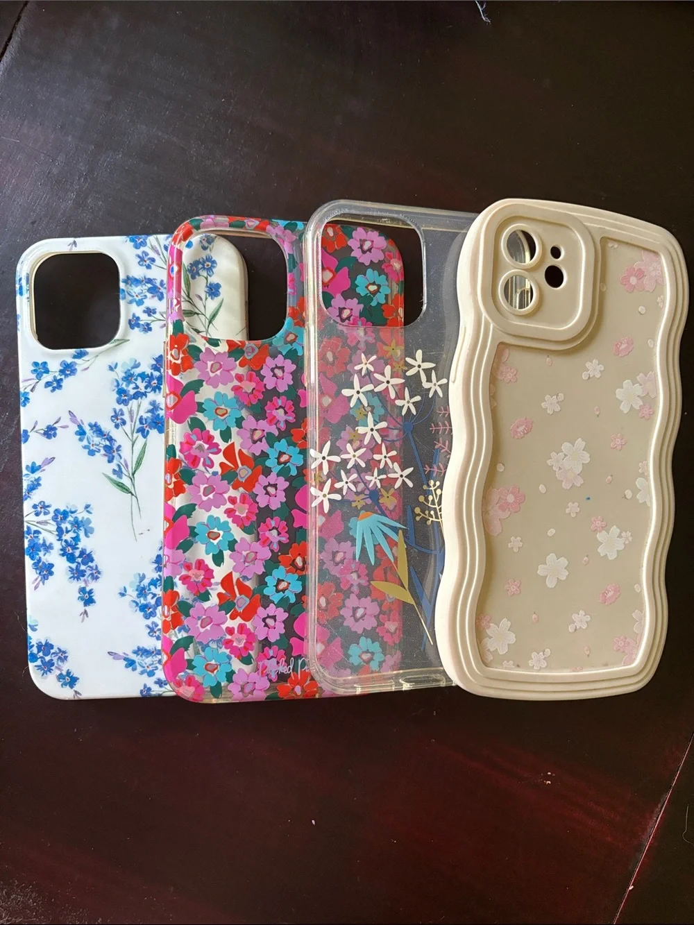 Floral Pattern Protective I- Phone 12 Cases - Multiple Colors